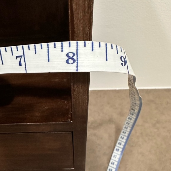 Vintage Rustic Primitive 2 Drawer Spice Rack Countertop Apothecary Cabinet Wood - Picture 12 of 16